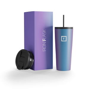 Iron Flask 24oz Classic Tumbler 2.0 | Double Wall Insulated Leakproof Coffee Travel Cup with Straw Lid